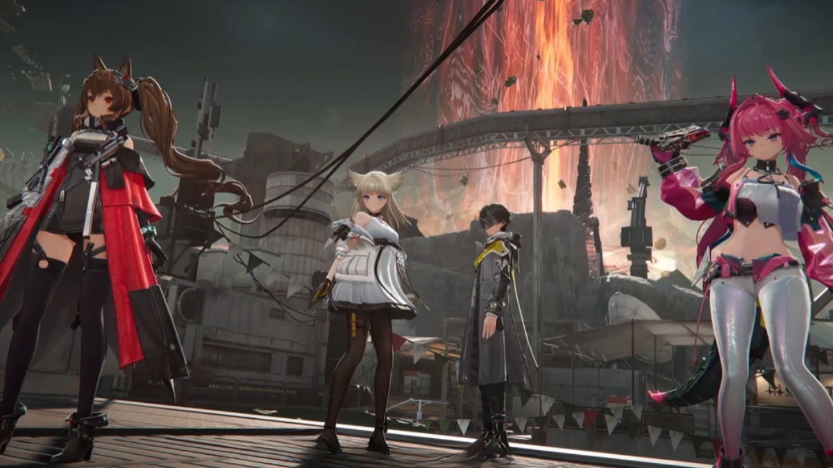 Arknights Endfield squad-based combat with four operators