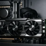 High-end GPU installed inside a modern gaming PC showing undervolting optimization concept